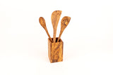 Olive Wood Cooking Utensil Holder