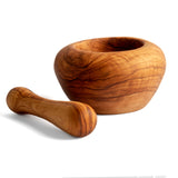Small Olive Wood Mortar and Pestle