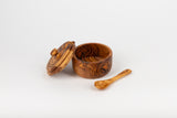 Olive Wood Sugar Bowl with Free Spoon
