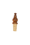 Olive Wood Bottle Stopper Pear handcrafted from Mediterranean olive wood with natural cork – Medolivewood