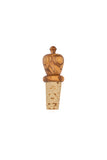 Olive Wood Bottle Stopper Urn handcrafted from Mediterranean olive wood with natural cork – Medolivewood