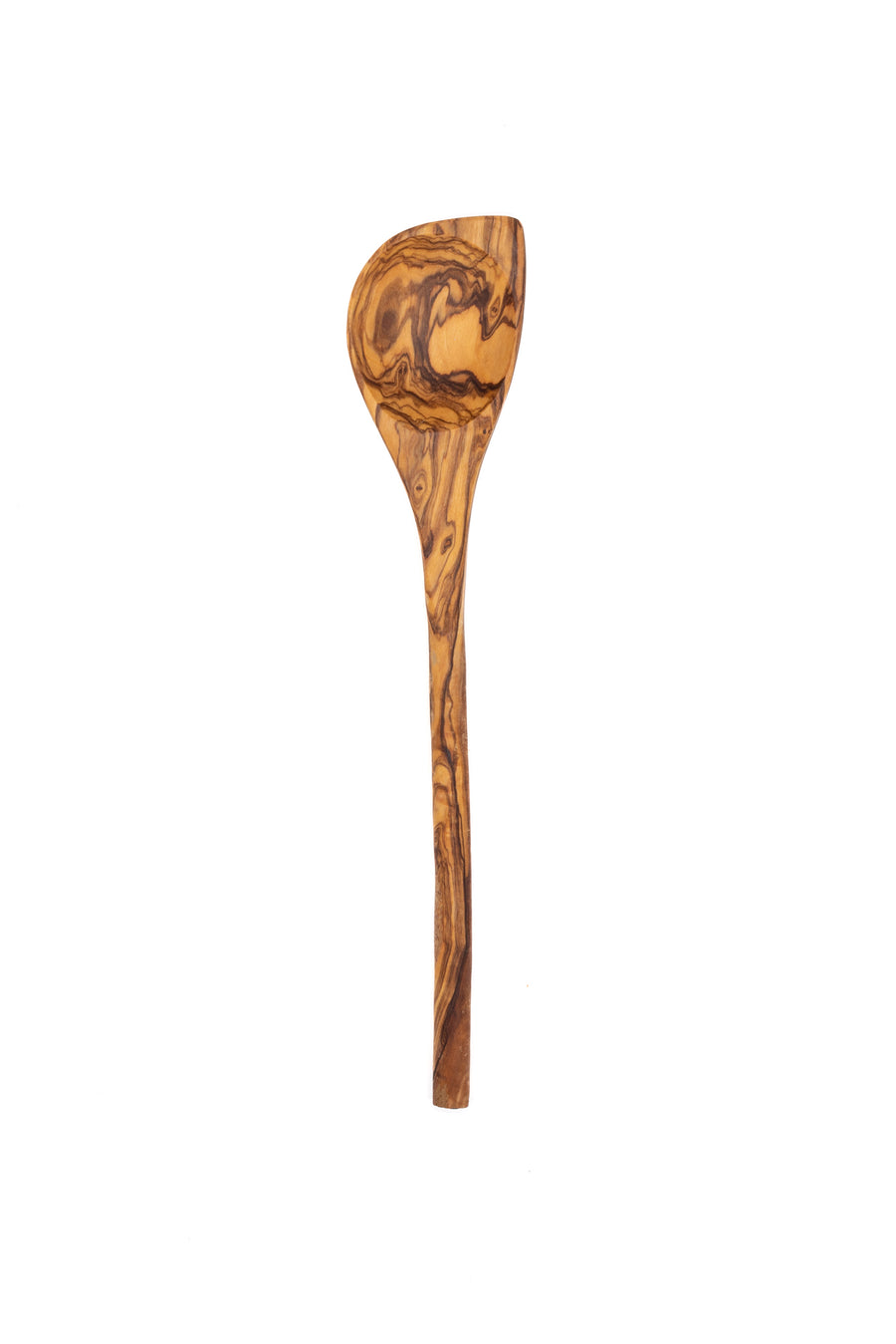 Olive Wood Corner Spoon long handle handcrafted from Tunisian olive wood – Medolivewood
