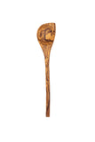 Olive Wood Corner Spoon long handle handcrafted from Tunisian olive wood – Medolivewood