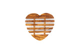 Olive Wood Heart Trivet handcrafted from Tunisian Mediterranean olive wood – Medolivewood