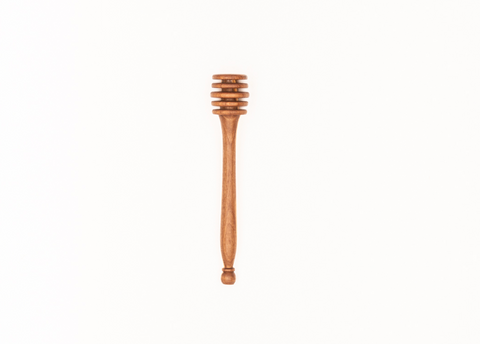 Olive Wood Honey Dipper handcrafted from Mediterranean olive wood – Medolivewood. Artisan honey drizzler for tea, toast, and desserts.