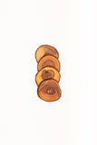 Olive Wood Rustic Coaster Set of 4 handcrafted from Tunisian Mediterranean olive wood – Medolivewood