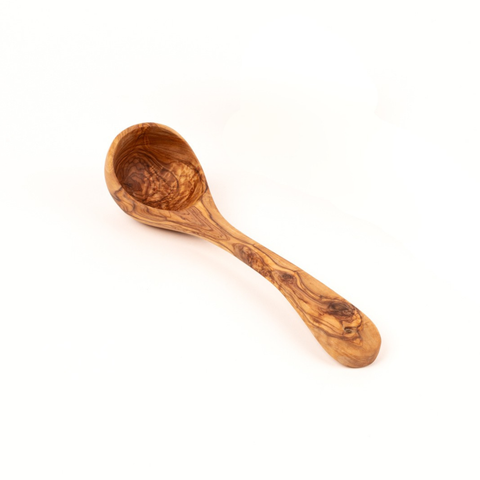 Olive Wood Soup Ladle handcrafted from a single piece of Tunisian Mediterranean olive wood – Medolivewood