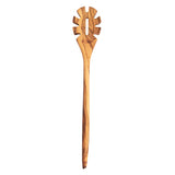 Olive Wood Spaghetti Spoon handcrafted from a single piece of Tunisian Mediterranean olive wood – Medolivewood