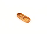 Olive Wood Two-Section Oval Dish handcrafted from Mediterranean olive wood – Medolivewood