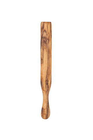Thin Olive Wood Spurtle – Handcrafted Sustainable Mediterranean Kitchen Utensil