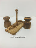 Set of Three Olive Wood Spice Accessories Gift Set