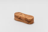 Olivewood Double Spices & Sea salt Container