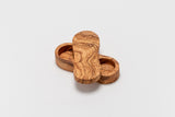 Olivewood Double Spices & Sea salt Container
