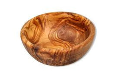 Set of Four Small Olive Wood Serving Bowls (5.2”)